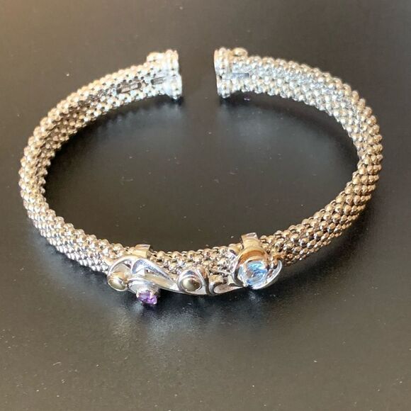 Brand new Phillip Gavriel BAROQUE CUFF WITH GEMSTONES & 18K GOLD - Picture 13 of 16